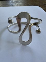Anna Greta Eker Curves Sterling Silver bracelet Norway Norwegian vtg 1814