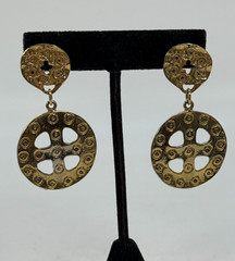 VTG JULIANA D&E Dangling Charm Necklace Pierced Earring Set Ref # 23 Book Pieces