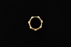 Vintage Garnet and Gold Eternity Band