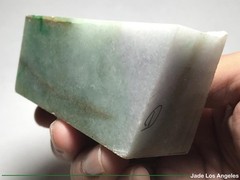 1980s Lake Water Green/Lavender/Yellow Jadeite Jade Cut Pebble Stone 1136ct