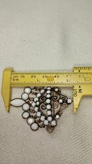 Vintage Juliana Delizza and Elster White Milk Glass Waterfall Pin Brooch