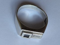 Vintage men’s signet ring sterling silver 925 Size 11.5 wt. 5.4 g.