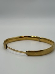 Vintage 14K Gold Filled Marathon Hinged Bangle W/ Floral Etching