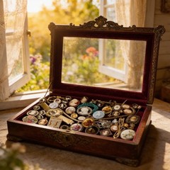 Huge Estate Heirloom Cameo Vtg Mod Romantic Jewelry Lot Brooch Locket Flowers