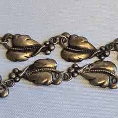 Vtg Sterling Silver Danecraft Floral Necklace 20.25g Fine Jewelry 15.5″ Chain