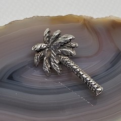 925 Sterling Silver Palm Tree Sliding Charm Pendant Slider