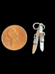 Vtg Sterling Silver Snow Ski Charm 925
