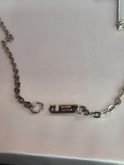 90’s Signed Hobé Bird Necklace Silver Tone Modernist Nature Shell Accent Artisan