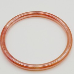 Vintage Set of Five Glass Bangles Autumnal Colors Orange Yellow Brown Bohemian