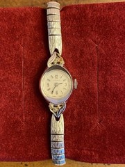 Vintage Benrus Women’s Watch Diamond AccentsStretch Windup RUNS 2490 550 Ladies