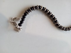 Dark Blue Or Black Gemstone Beaded Bracelet