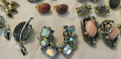 Vintage Earrings Large Lot WEISS CORO COVENTRY MONET Rhinestones 16 Pairs