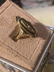 Vintage Avon Kensington Ring Gold Tone Victorian Style Size 6.5 Signed Jewelry