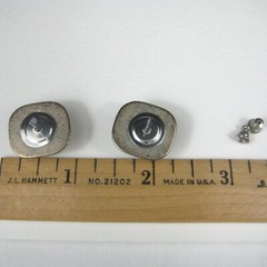 Medici Vintage Earrings Jewelry 70s 80s Card Pierced Goldtone Stud Retro Button
