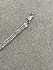 Vintage 925 Sterling Silver Italy Omega Bracelet 6 3/4” Width 5.7mm
