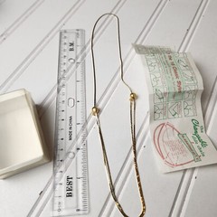 Vintage Changeable Slide Chain Necklace Gold Tone Vintage With Ball Design