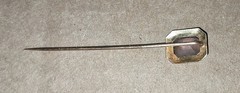 Antique Hat Pin Stick Pin 10k Gold Purple Gemstone ( Amethyst ? )