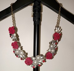 vintage jewelry Velvet Rose Necklace, Goth, Brooch, Earrings. Unique/Rare
