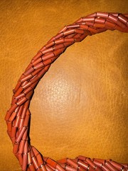 Vintage Red Tubular Bead Twisted Rope Necklace – Boho Ethnic Tribal Style