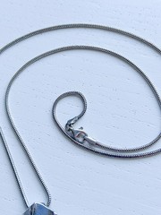 Vintage 925 Sterling Silver Brutalist Modern Square 1.5 in Pendant Necklace