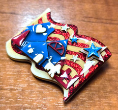 House Pins by Lucinda USA Patriotic 4th of July American Flag Pin / Brooch