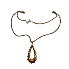 Monet gold tone pendant necklace