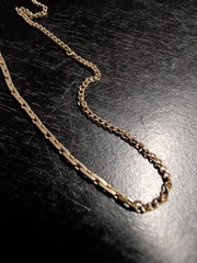 Vintage Silver Chain Necklace 16 Inch Silver Tone Signed Japan