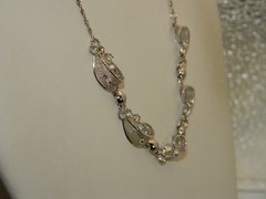 Vintage Sorrento Sterling Rhinestone Filigree Necklace