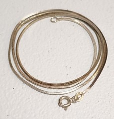 Vintage 20″ Italy 925 Square Snake Box Chain 5.1 grams Sterling Silver VTG