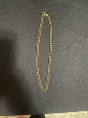 Vintage Copper Curb Link Chain Necklace 19” Fold Over Clasp