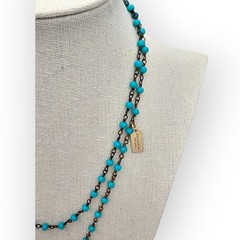Meghan Bo Designs Turquoise Beaded 36” Lariat Necklace