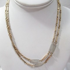 Vintage Lucite and Gold Tone Link Emmons Necklace