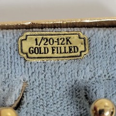 Vtg BAL RON Black Onyx 1/20-12K G.F. Gold-Filled Earrings – Screw Back Unused