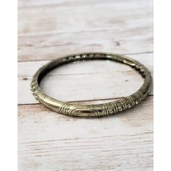 Vintage Bracelet / Bangle Stunning Ornate Brass Tone Bangle