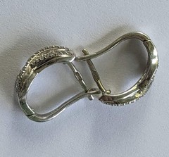 Vintage Earrings 925 silver Weight 3.51 g. Rhodium plated. Ukrainian jewelry.