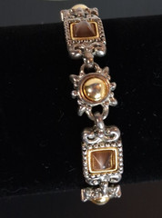 Vintage Premier Designs Bronze Boho Jewelry Bracelet 8″ Long Marked Crown