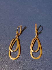 18K Yellow Gold Dangle Earrings 3.1g