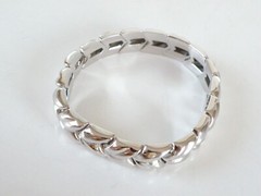 Vintage Sterling Silver 925 Stampato Link Adjustable Bracelet 22 Grams