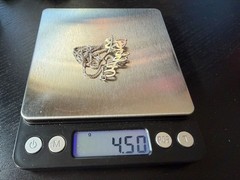4.50g Vintage Sterling Silver 925 Bigg40 Script Pendant Chain Necklace 21 in M