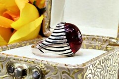 A+ Hot Big Natural Anari Ruby Stone Red Ruby Ring Unique Frame Ring Silver 925