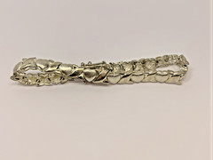 Vintage FAS 925 Sterling Silver Hearts and Kisses Bracelet 7″ 13.5g