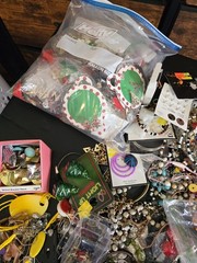 15 lb NECKLACES BRACELETS EARRINGS Costume Jewelry Box Bulk Resale Holiday MIX