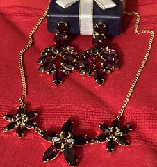 Vintage 1970/80’s Women’s Set Of Russian USSR Jewellery Earrings And Necklace16”