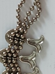 Vintage Goldette Squash Blossom Faux Turquoise Necklace 25″ 1970’s Southwestern