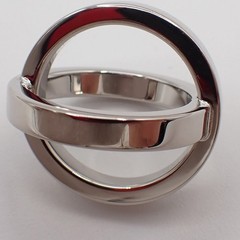 HERMES Baycrew’s Bijouterie Fantaisie Scarf Ring Silver Accessory 63RF743