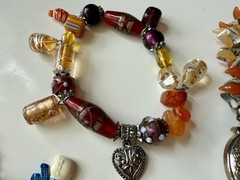 Vintage Bracelet Lot + Watch Some Stretchable Faux Pearls Stones Glass Beads