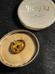 Maximal Art Lithograph Brooch Girl With Dog