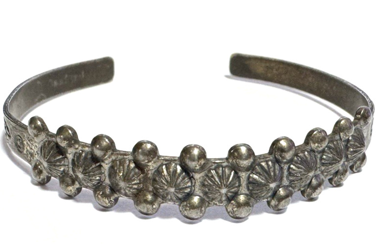 Vintage Jewelry Bracelet Cuff SIGNED SANFORD Southwestern Style Silver 17