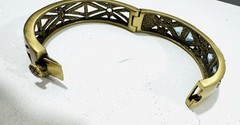Vintage LaVintage Art Deco Multicolor Rhinestone Bangle Bracelet