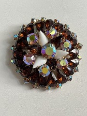Vintage Jewelry Lot Brooches Crystal Rhinestones 1950-1960’e